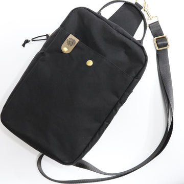 Black Oilskin Slingbag