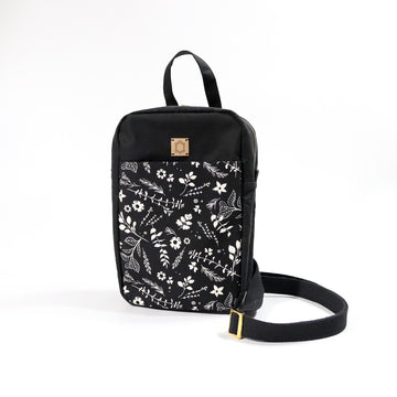 Black Flower Slingbag