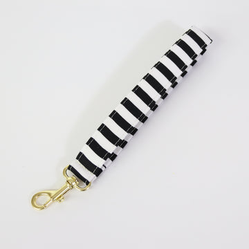 Black and White Stripe Wrist Strap