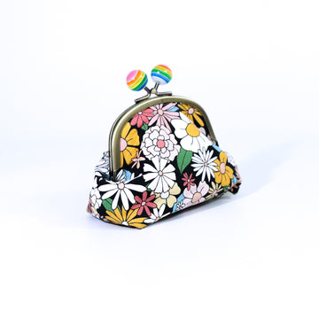 Flower Power Vintage-Style Coin Purse