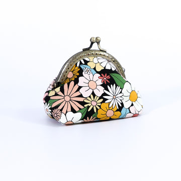 Flower Power Vintage-Style Coin Purse