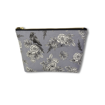 Raven Gray Zip Pouch