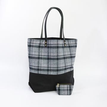 Gray Flannel Tote and Mini Pouch Set