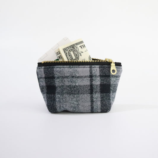Gray Flannel Coin Pouch