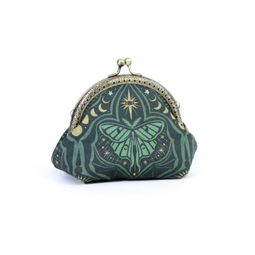 Luna Moth Vintage-Style Coin Purse