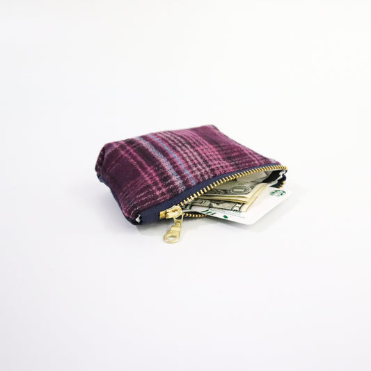 Pink Flannel Coin Pouch