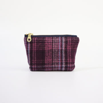 Pink Flannel Coin Pouch