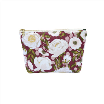Purple Magnolia Zip Pouch