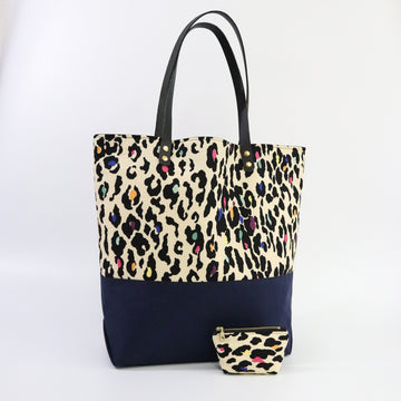 Leopard Tote and Mini Pouch Set