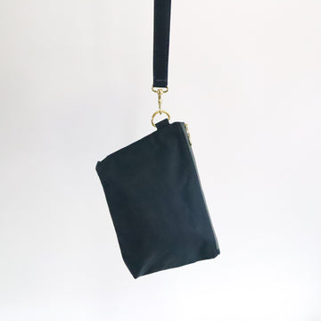 Teal Oilskin Wristlet