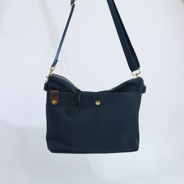 Teal Oilskin Hobo Bag
