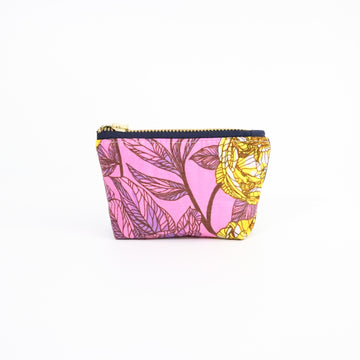 Yellow Peony Coin Pouch