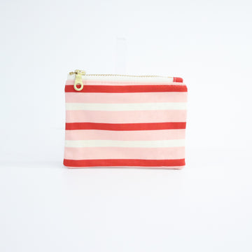 Pink Stripe Coin Pouch