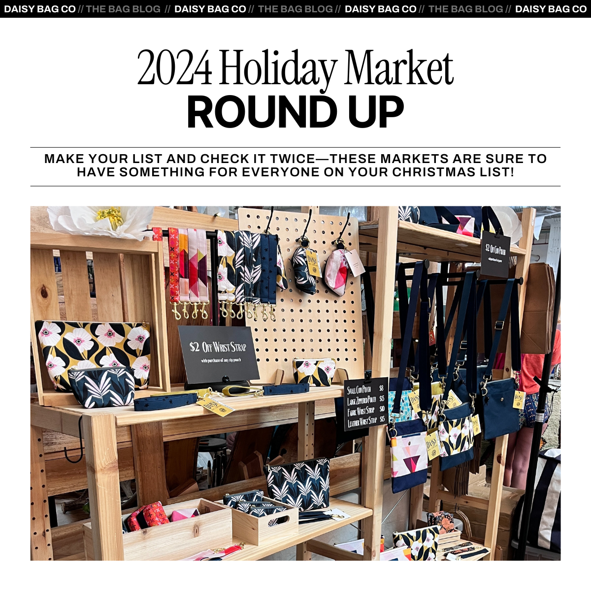 Image of bags at holiday market