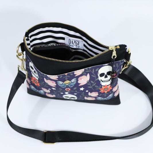 Gothic Bloom Crossbody Purse