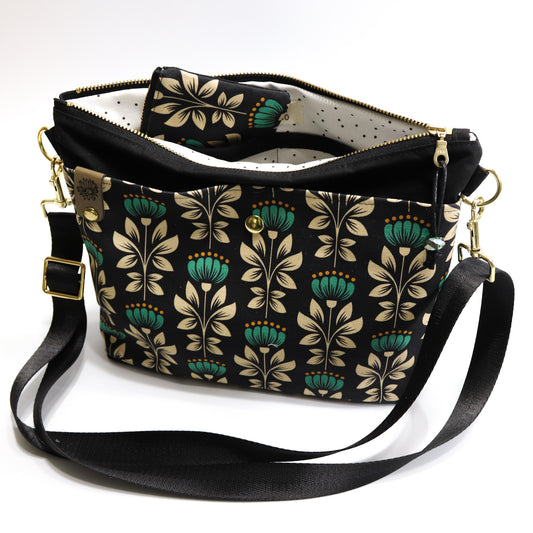 Green Floral Hobo Bag