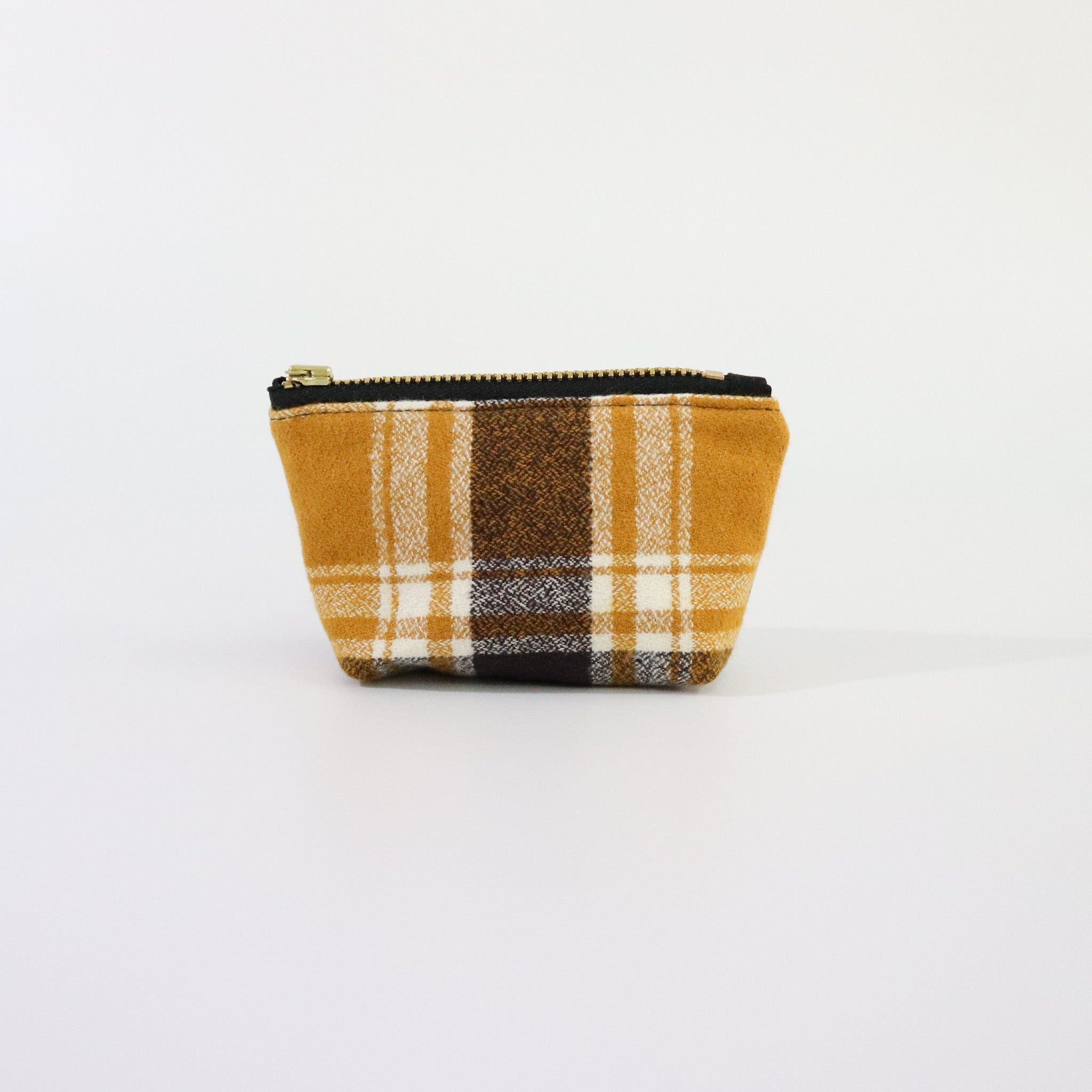 Mustard Flannel Coin Pouch