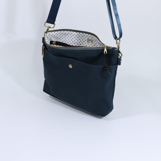 Teal Oilskin Hobo Bag