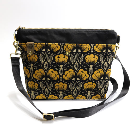 Yellow Flourish Hobo Bag