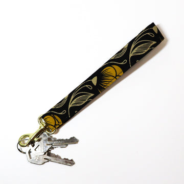 Yellow Flourish Wrist Strap